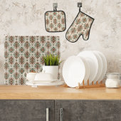 Leicht rustikale Tradition Ofenhandschuh & Topflappen-Set