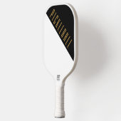 Leicht Schwarz-weißer, diagonaler Farbblock Pickleball Schläger (Links)