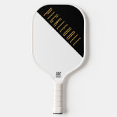 Leicht Schwarz-weißer, diagonaler Farbblock Pickleball Schläger (Rückseite)