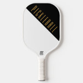 Leicht Schwarz-weißer, diagonaler Farbblock Pickleball Schläger (Vorderseite)