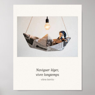 Leicht segeln, lange leben — Papier-Serie Poster