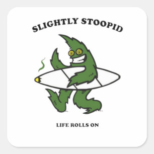 leicht stoopid quadratischer aufkleber