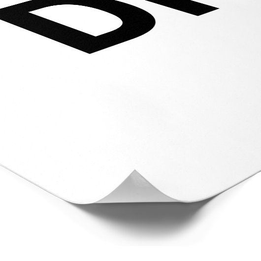 Leicht störrisch poster (Ecke)