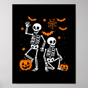 Leicht subtiler Widerstands-Skelett-Trump-Hallowee Poster