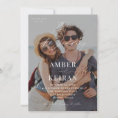 Leicht Tinted Shades Foto Wedding Einladung (Vorderseite)