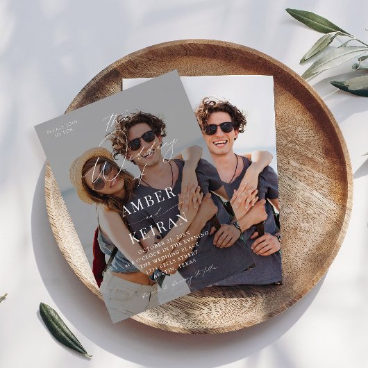 Leicht Tinted Shades Foto Wedding Einladung