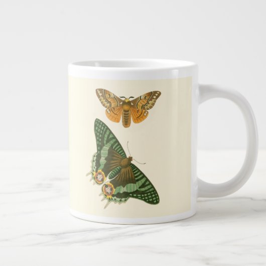 Leicht umgrenzte Schmetterlingsmalerei Jumbo-Tasse (Rechts)