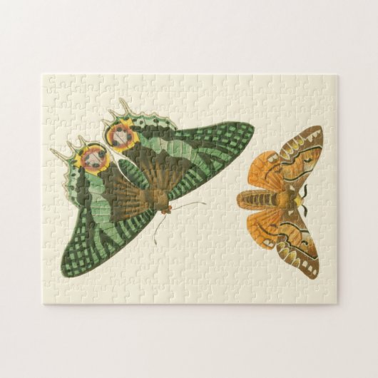 Leicht umgrenzte Schmetterlingsmalerei Puzzle (Horizontal)