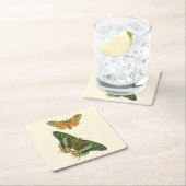 Leicht umgrenzte Schmetterlingsmalerei Rechteckiger Pappuntersetzer (Vor Ort)