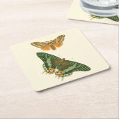 Leicht umgrenzte Schmetterlingsmalerei Rechteckiger Pappuntersetzer (angewinkelt)
