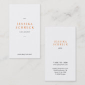 leicht und fein mit Kupfer Telefonnummerkarte (Vorne/Hinten)