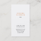 leicht und fein mit Kupfer Telefonnummerkarte (Rückseite)