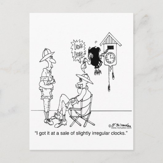 Leicht unregelmäßige Kuckucksuhr Postkarte (Vorderseite)