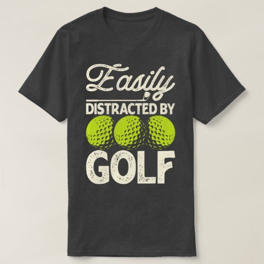 Leicht vom Golf T-Shirt für Frauen abgelenkt (Design vorne)