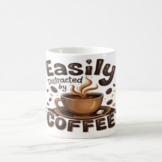 Leicht vom Kaffee abgelenkt Kaffeetasse
