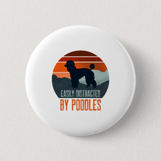 Leicht vom Spazierengehen der Poodles entfernt Button (Vorderseite)