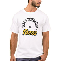Leicht vom Tacos-T - Shirt abgelenkt