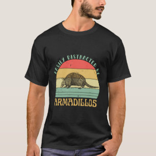 Leicht von Armadilos Retro Funny Armadil abgelenkt T-Shirt