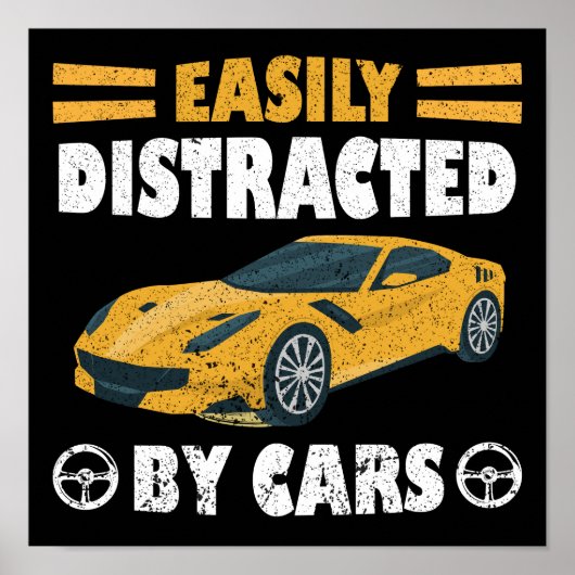 Leicht von Autos abgelenkt Poster (Vorne)