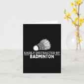 Leicht von Badminton Shuttle Funny Badmi abgelenkt Karte (Gelbe Blume)