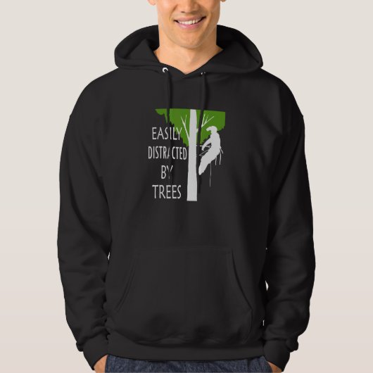Leicht von Bäumen ironischen Arborist Tree Su abge Hoodie (Vorderseite)