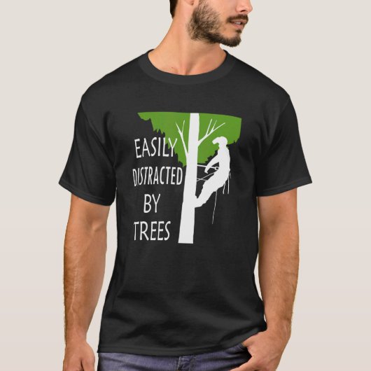 Leicht von Bäumen ironischen Arborist Tree Su abge T-Shirt (Vorderseite)