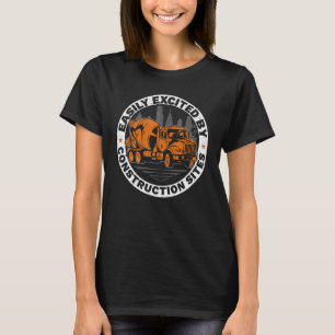 Leicht von Baustellen-Bauten abgelenkt T-Shirt