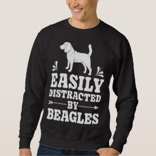 Leicht von Beagles abgelenkt Funny Dog Lover Gesch Sweatshirt