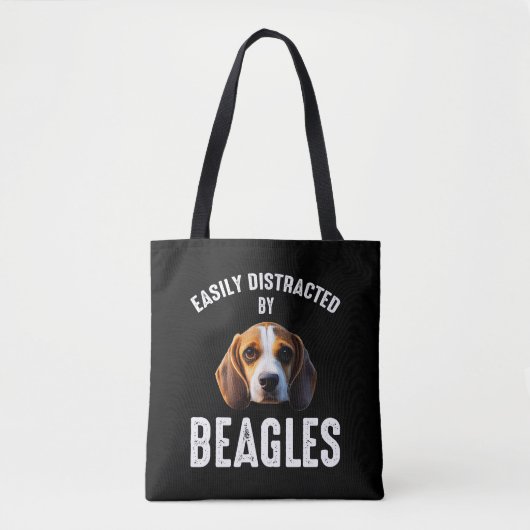 Leicht von Beagles abgelenkt Tasche (Vorderseite)