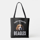 Leicht von Beagles abgelenkt Tasche (Rückseite)