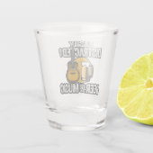 Leicht von Bier und Musik abgelenkt Schnapsglas (Rückseite)