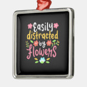 Leicht von Blume abgelenkt Ornament Aus Metall (Links)