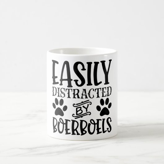 Leicht von Boerboels Funny Dog abgelenkt  Kaffeetasse (Mittel)