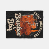 Leicht von Bourbon und Grillen abgelenkt Fleecedecke (Vorderseite (Horizontal))