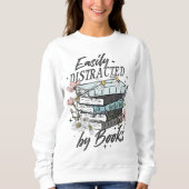 Leicht von Büchern abgelenkt Sweatshirt (Vorderseite)