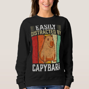 Leicht von Capybara tierischer Nagetier abgelenkt Sweatshirt