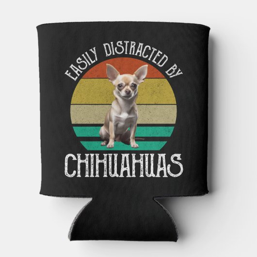 Leicht von Chihuahuas abgelenkt Dosenkühler (Rückseite)