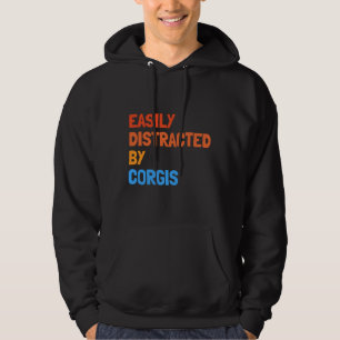 Leicht von Corgis Funny Dog abgelenkt Hoodie