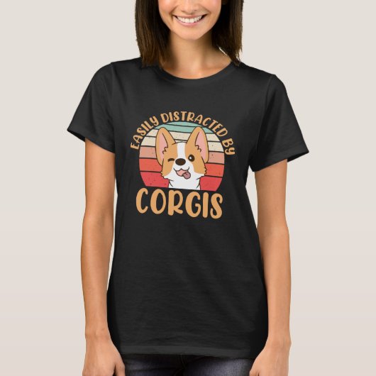 Leicht von Corgis Pullover Hoodie abgelenkt (Vorderseite)