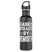 Leicht von der Chemie abgelenkt - Funny Chemist Ch Edelstahlflasche (Vorderseite)