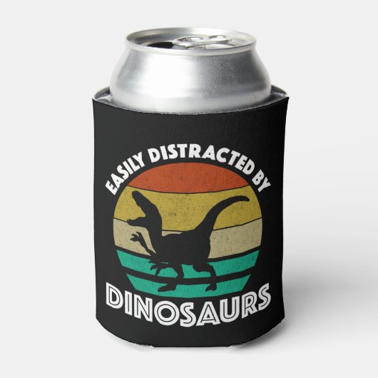Leicht von Dinosauriern abgelenkt Dosenkühler (Kanne Vorderseite)