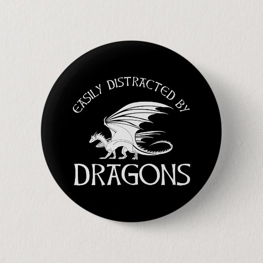 Leicht von Drachen abgelenkt Button (Vorderseite)