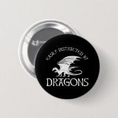 Leicht von Drachen abgelenkt Button (Vorne & Hinten)