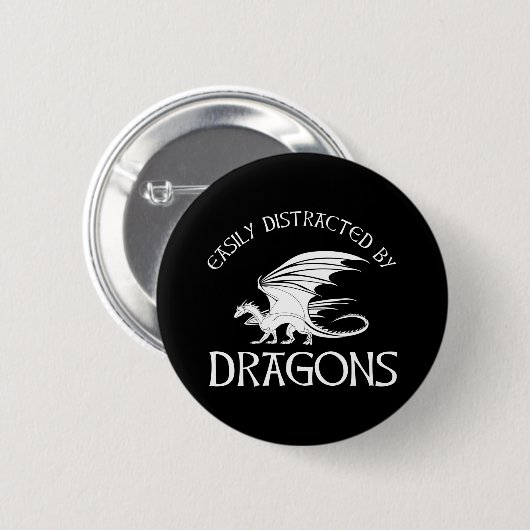 Leicht von Drachen abgelenkt Button (Vorne & Hinten)