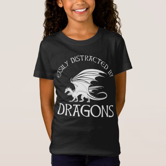 Leicht von Drachen abgelenkt T-Shirt (Vorderseite)