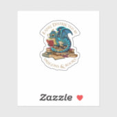 Leicht von Drachen und Büchern abgelenkt Geschenk  Aufkleber (Blatt)