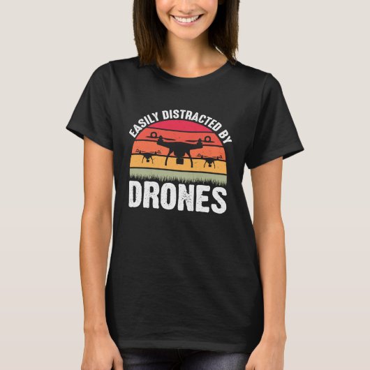 Leicht von Drones Drone-Pilot-Enthusiasten abgelen T-Shirt (Vorderseite)