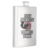 Leicht von Eichhörnchen und Wein abgelenkt Flachmann (Rechts)