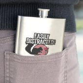 Leicht von Eichhörnchen und Wein abgelenkt Flachmann (Beispiel)