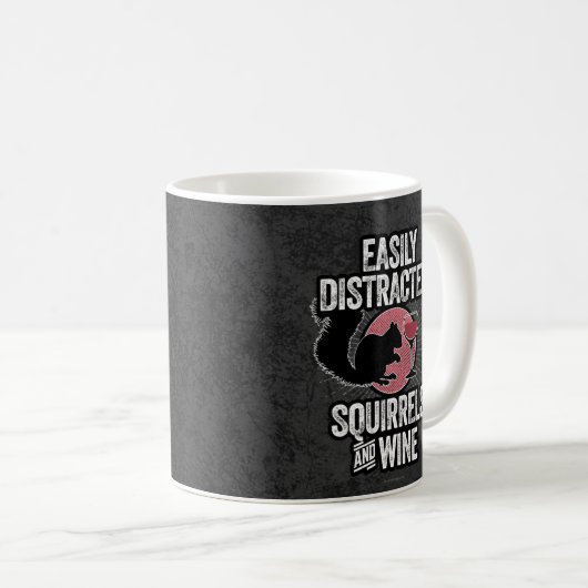 Leicht von Eichhörnchen und Wein abgelenkt Kaffeetasse (VorderseiteRechts)